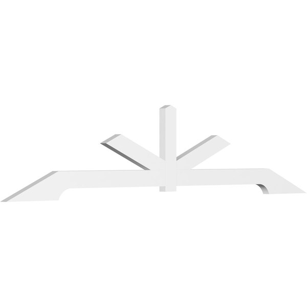 Ekena Millwork Vanguard Architectural Grade PVC Gable Bracket, 108"W x 22 1/2"H x 2"D x 4"F, 5/12 Pitch GBP108X23X0204VAN00 - main